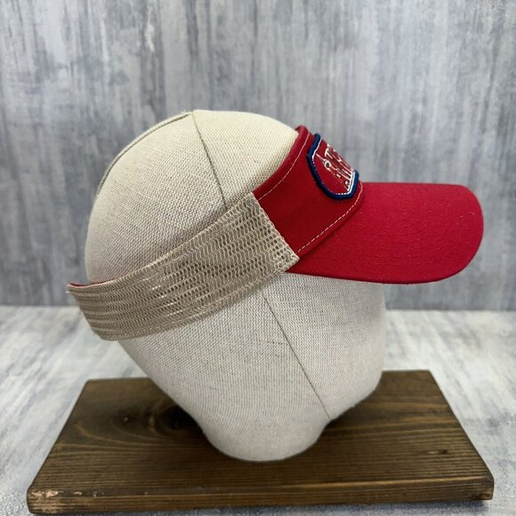 NEW Los Angeles Angels Visor Hat Cap Mens Red Baseball MLB Snap Back Box Logo - Picture 4 of 9